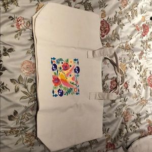 Canvas Tote/Beach Bag with Embroidery